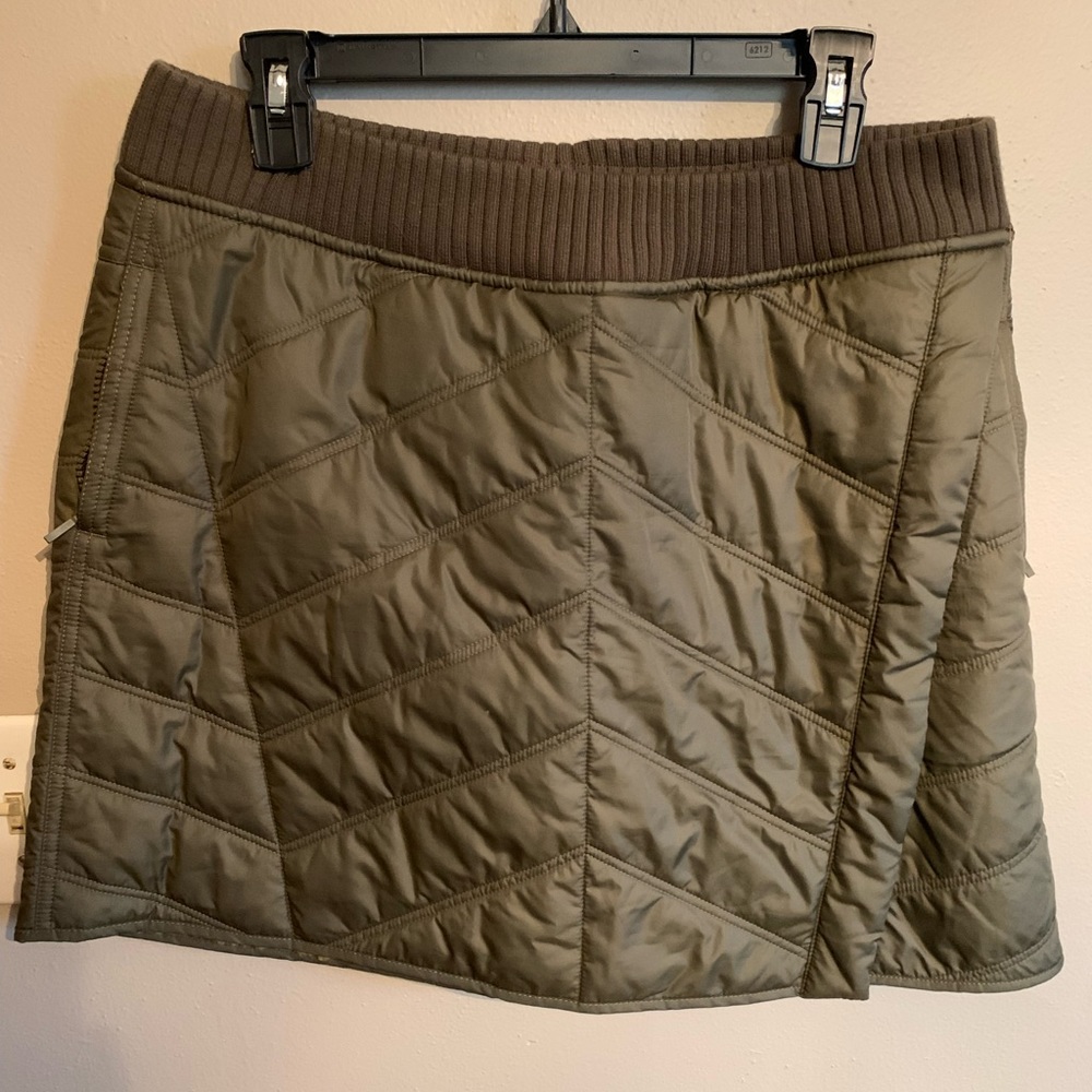 Prana olive green skirt